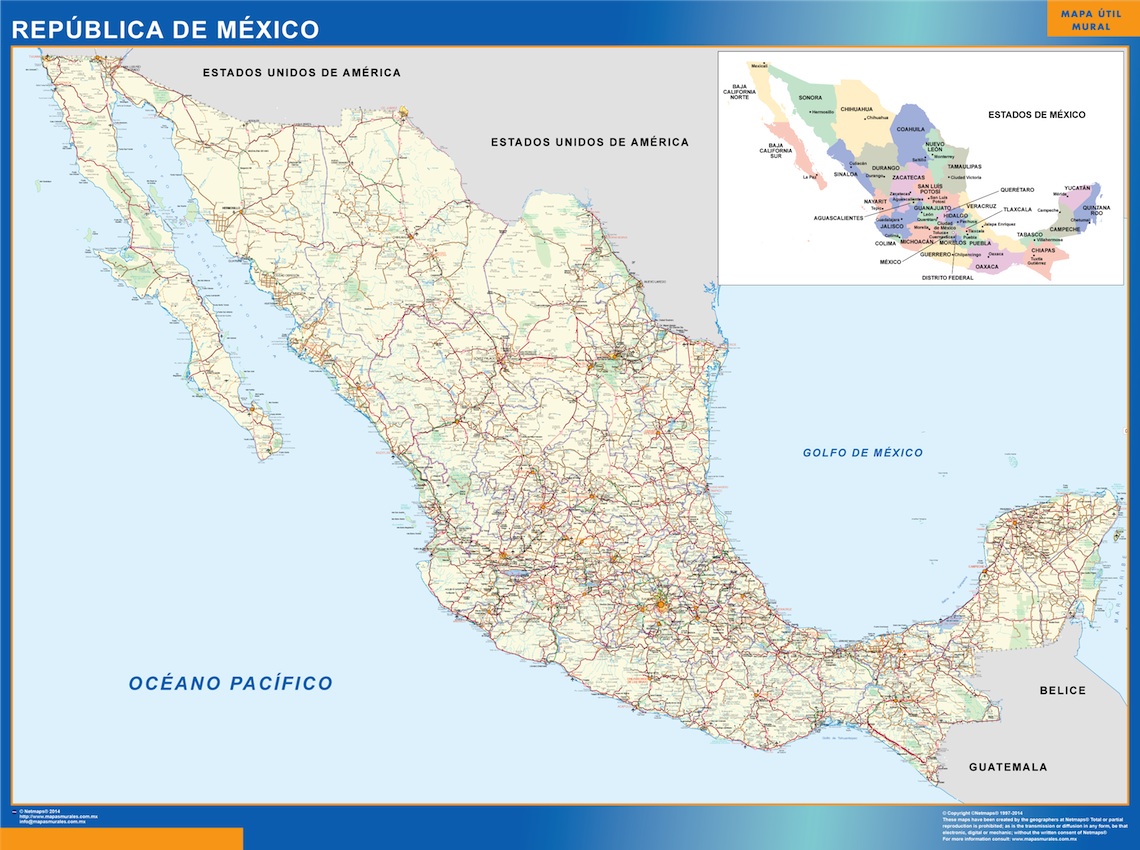 Mapa Mexico gigante | Mapas España y el mundo gigantes
